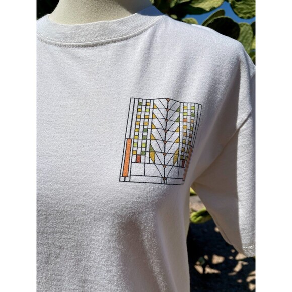 Frank Lloyd Wright T-Shirt Womens Small Graphic Southwest T-Shirt Small Cream S - Picture 5 of 14